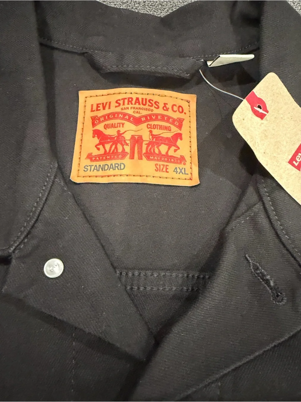 Levi's Black Denim Trucker Jacket - Lightweight Shirt Jacket
